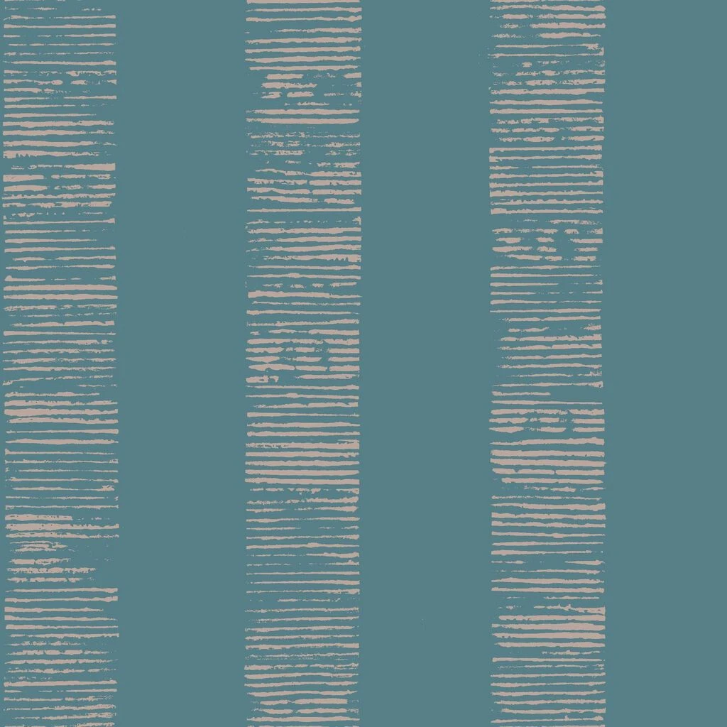 Mara Stripe Turquoise Wallpaper