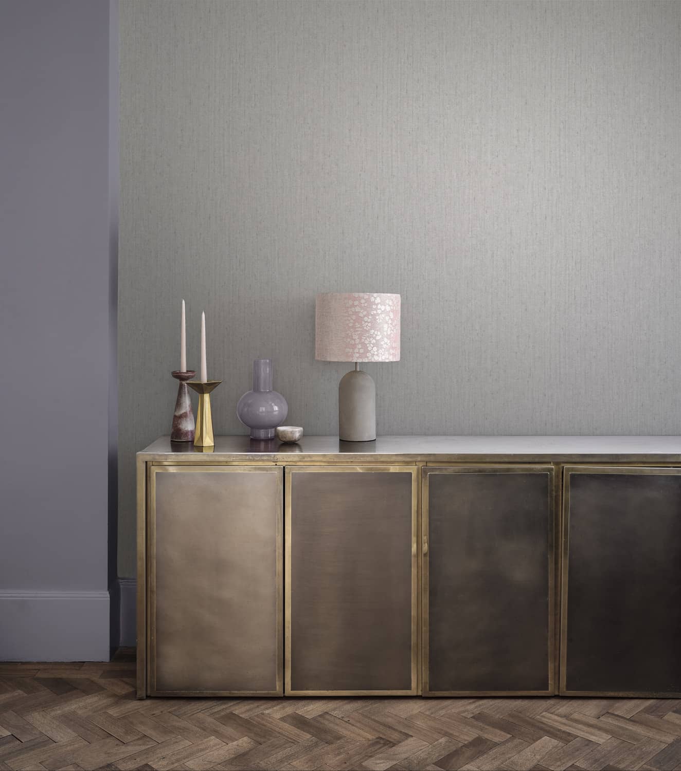 Tisbury Pewter Wallpaper