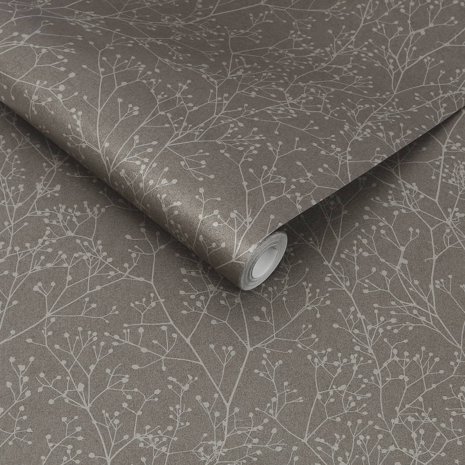 Gypsophila Mocha & Silver Wallpaper