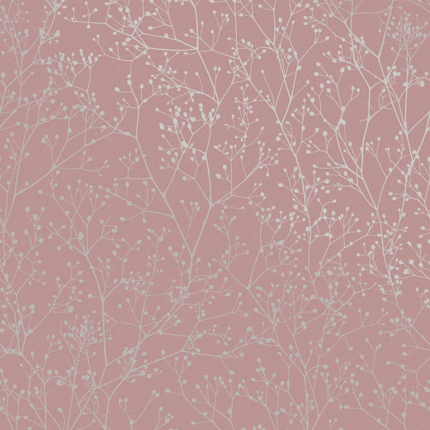 Gypsophila Shell & Rose Gold Wallpaper