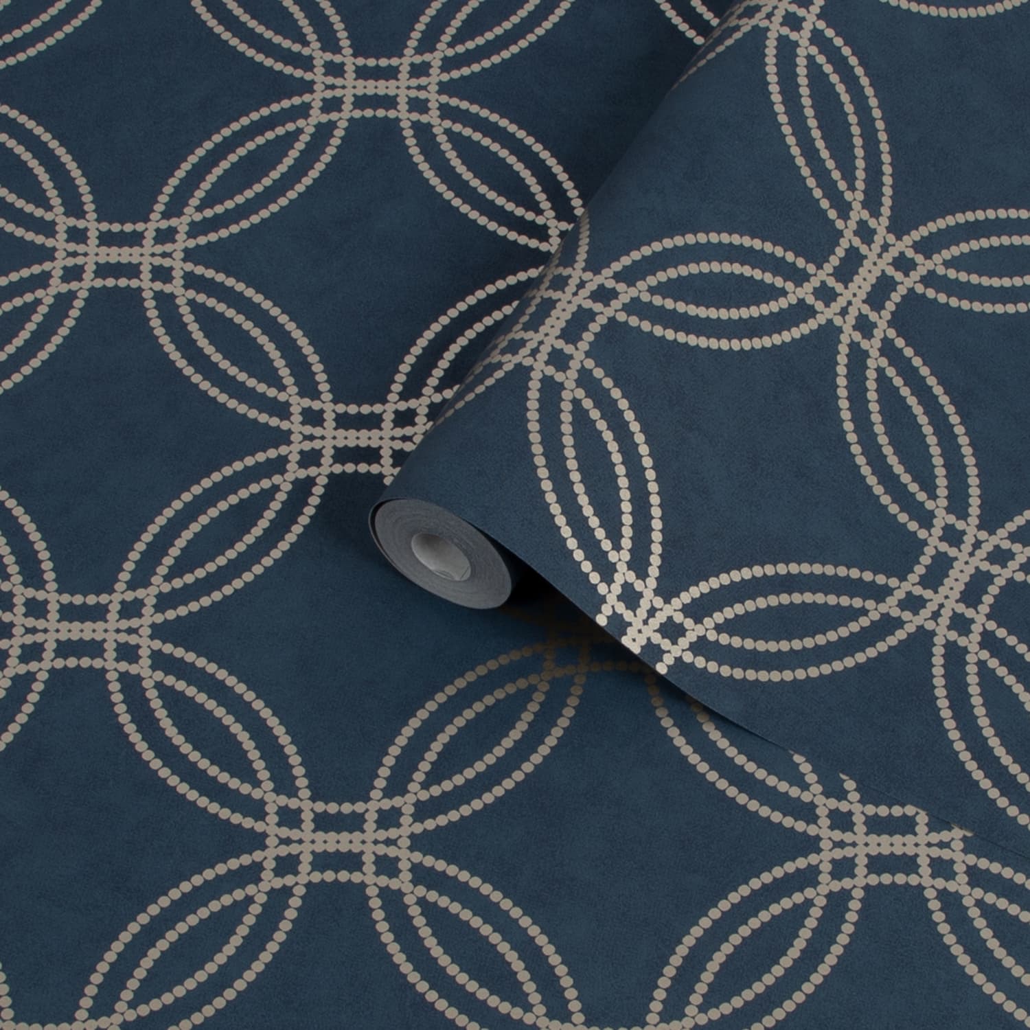 Serpentine Navy Wallpaper