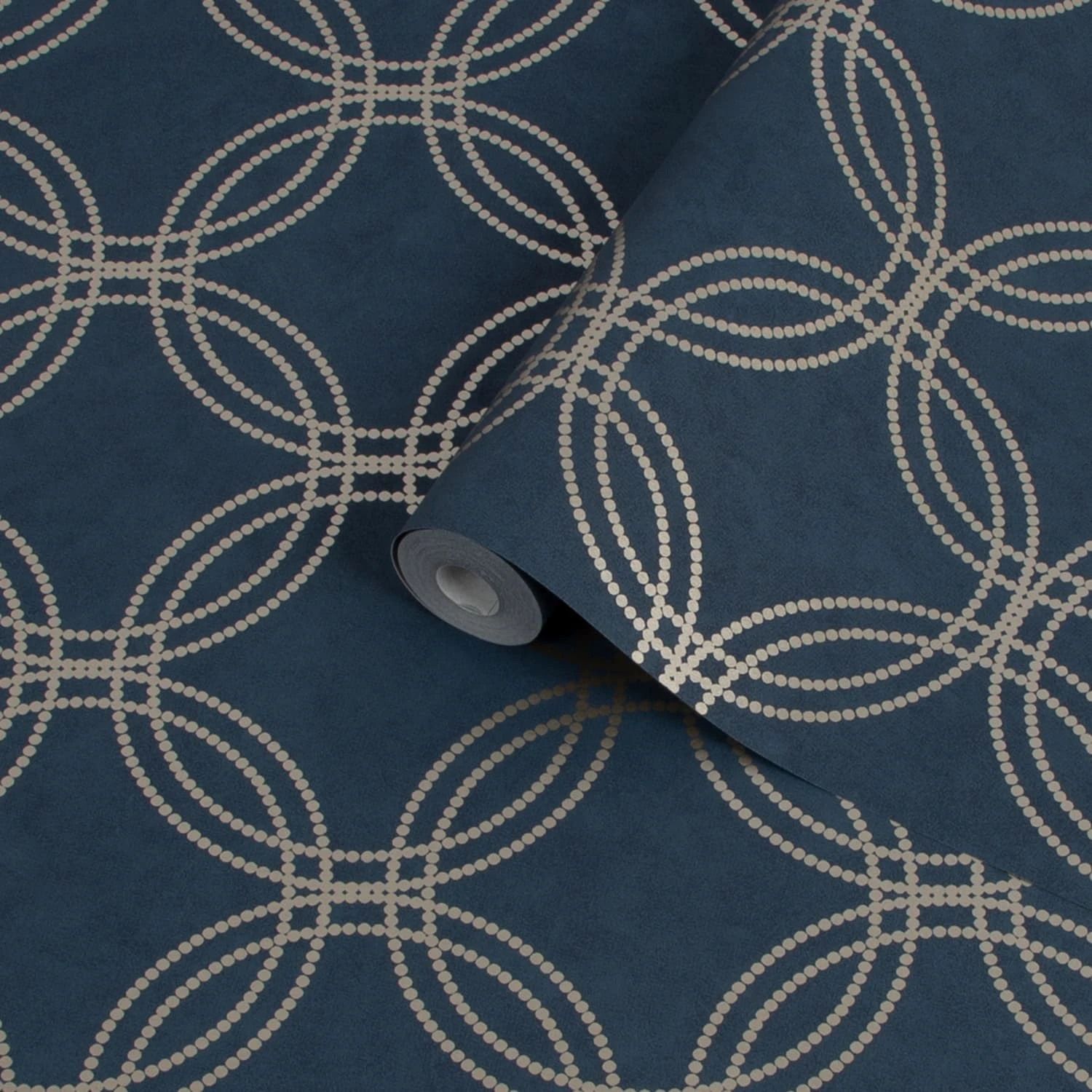Serpentine Navy Wallpaper