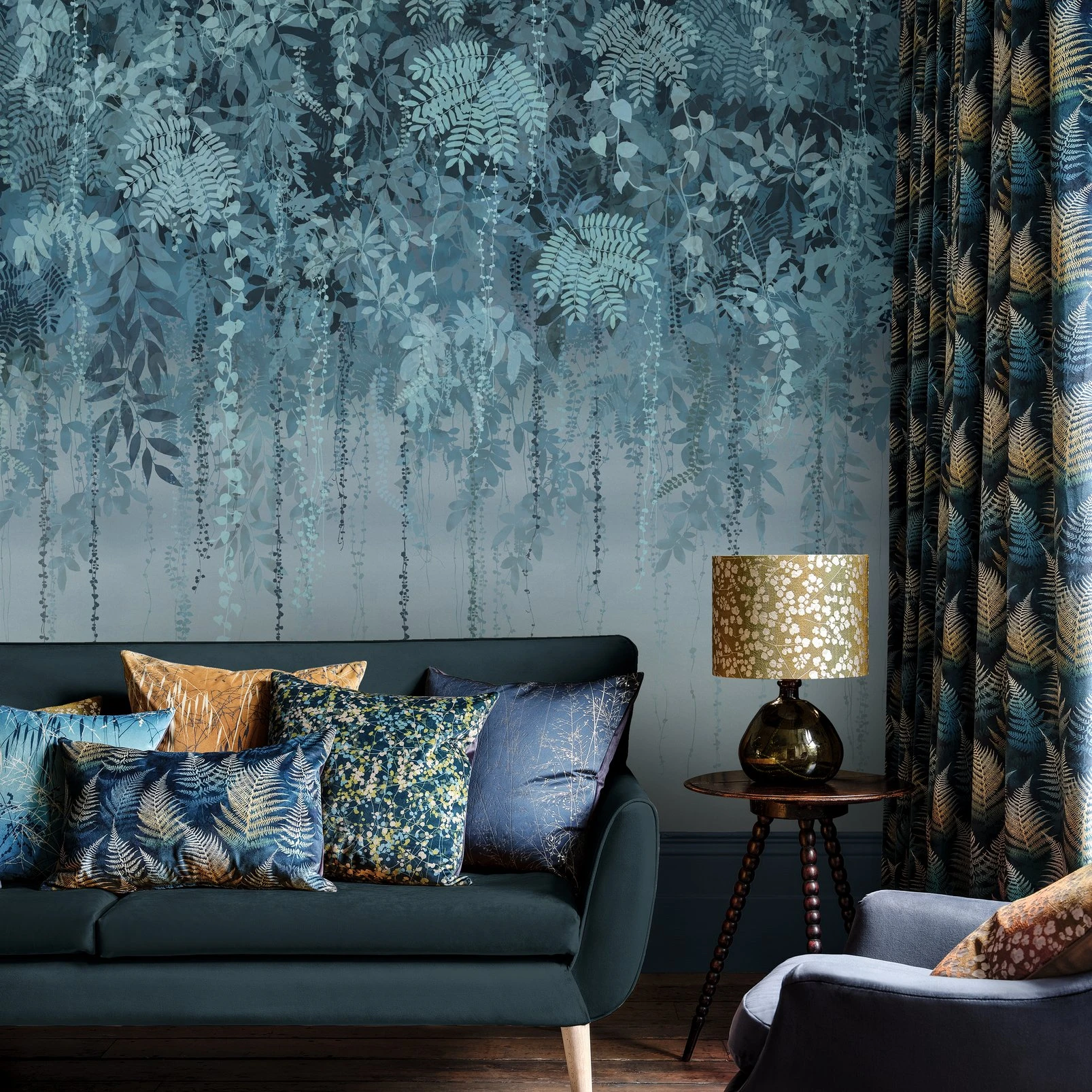 Enchanted Vale Midnight Bespoke Mural by Clarissa Hulse