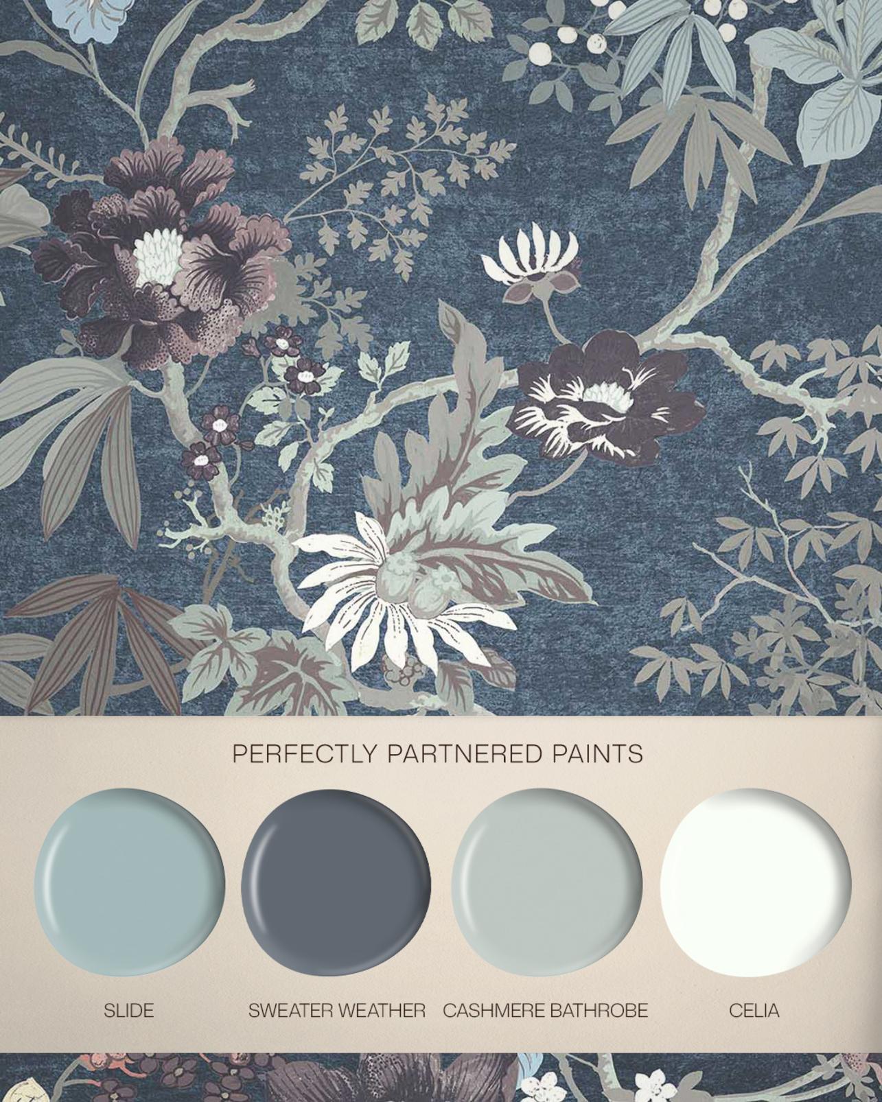 Kimono Teal Bespoke Mural