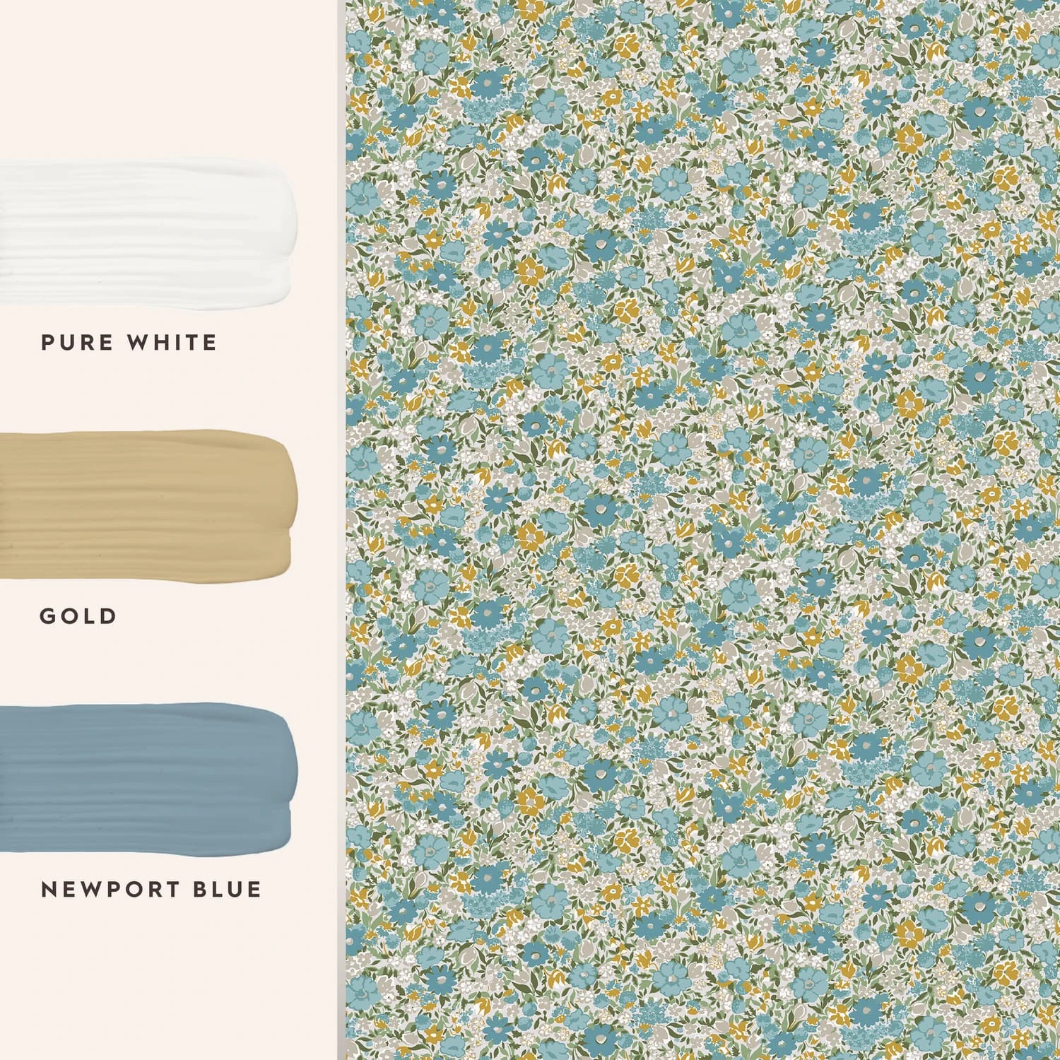Laura Ashley Loveston Newport Blue Wallpaper