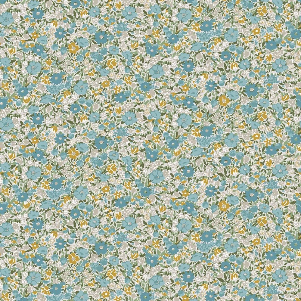 Laura Ashley Loveston Newport Blue Wallpaper