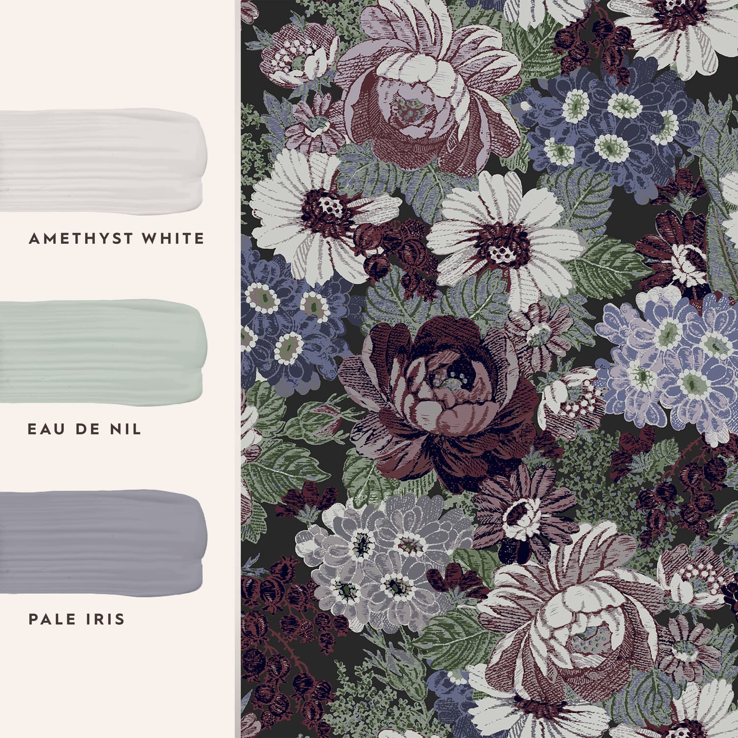 Laura Ashley Honnington Peonies Blackberry Purple Wallpaper