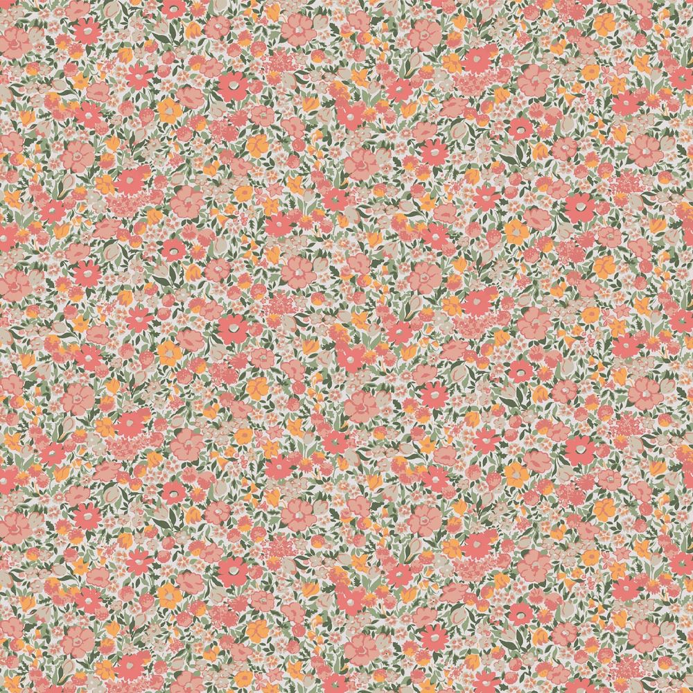 Laura Ashley Loveston Coral Pink Wallpaper