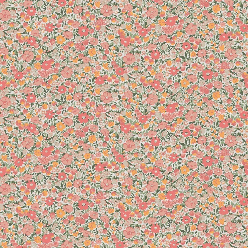 Laura Ashley Loveston Coral Pink Wallpaper