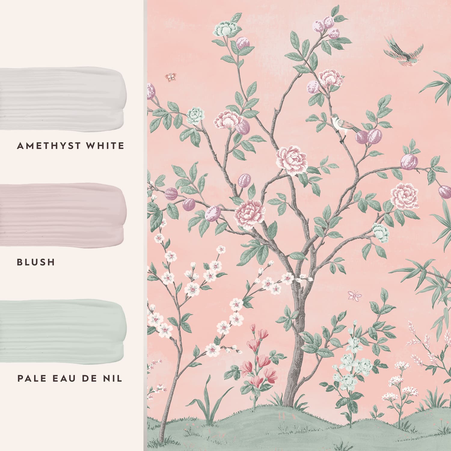 Laura Ashley Eglantine Pink Bespoke Mural