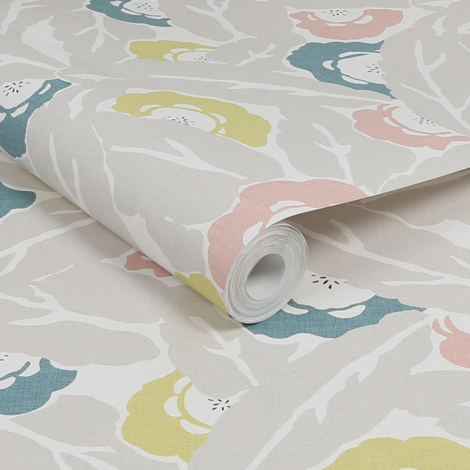 Optimism Floral Grey Wallpaper