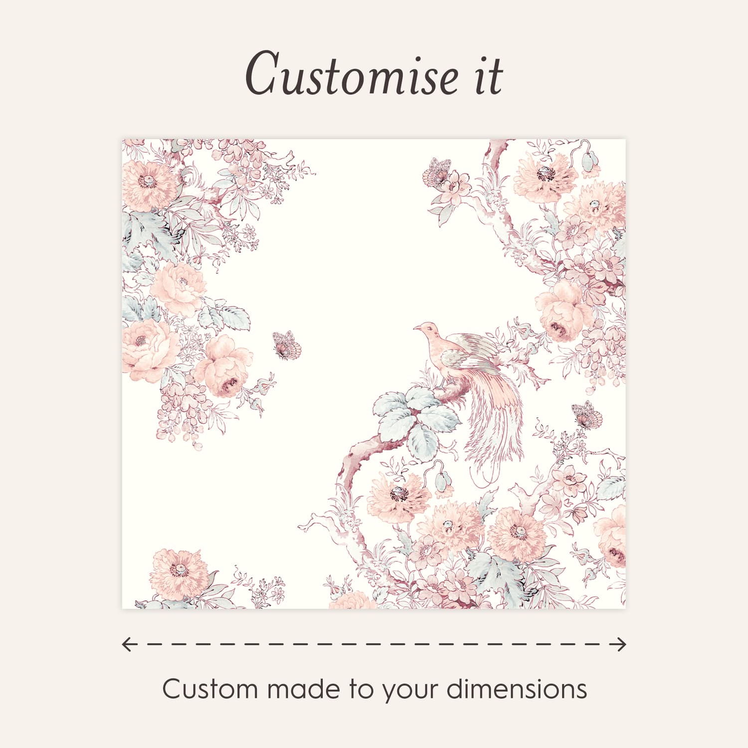 Laura Ashley Birtle Blush Bespoke Mural