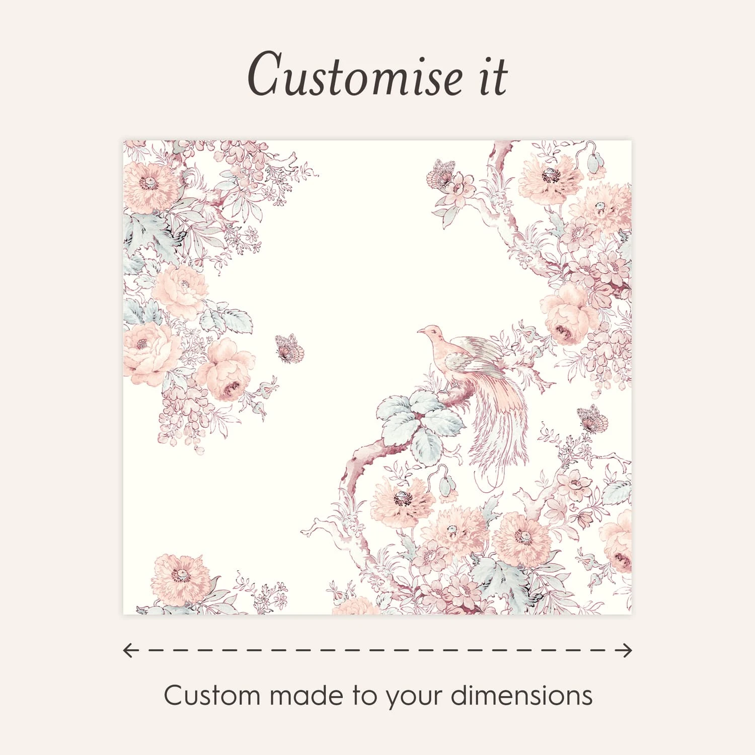 Laura Ashley Birtle Blush Bespoke Mural