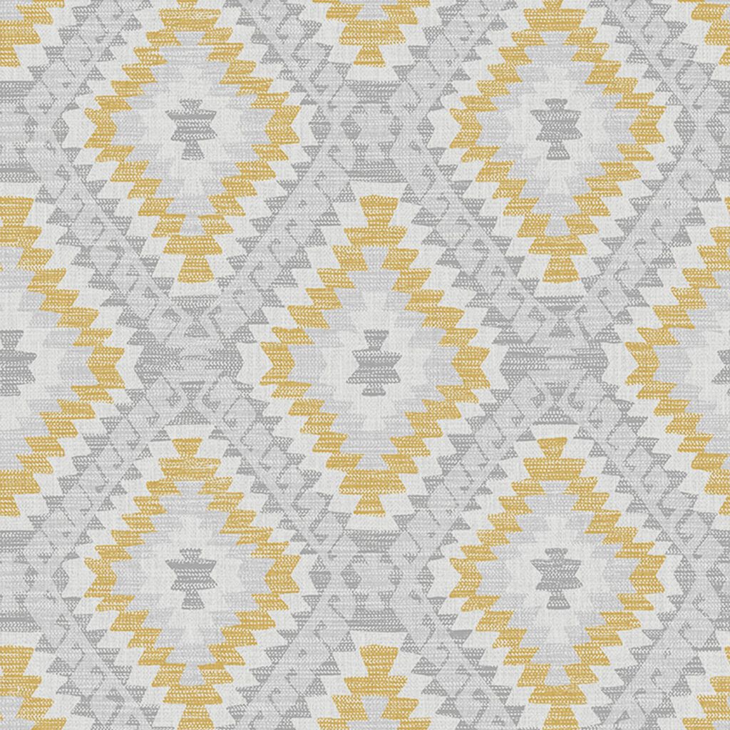 aztec geo ochre wallpaper