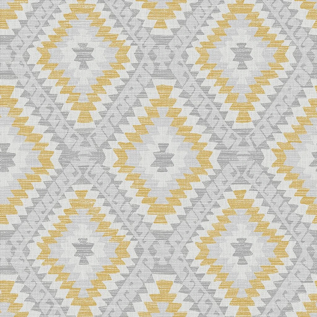 aztec geo ochre wallpaper