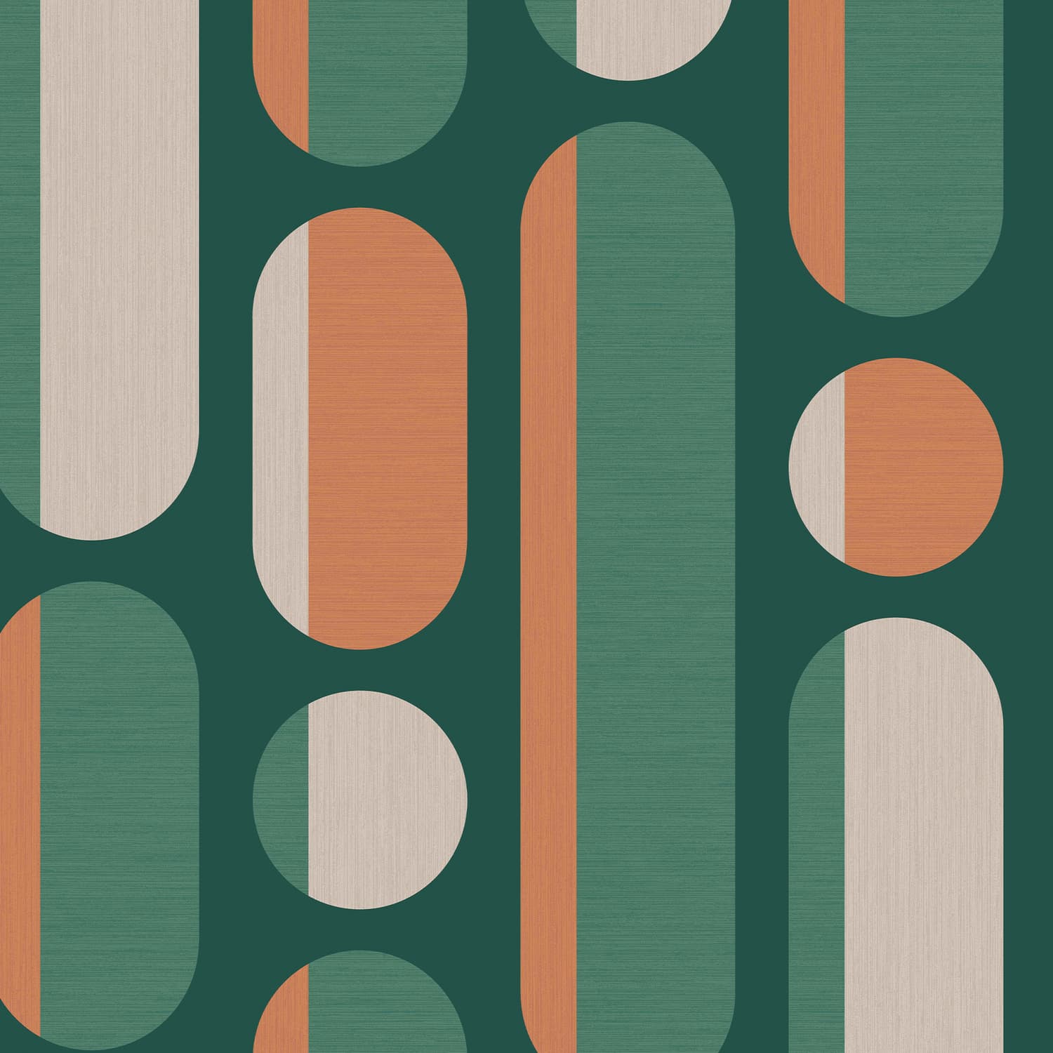 Morse Bottle Green Rust Wallpaper