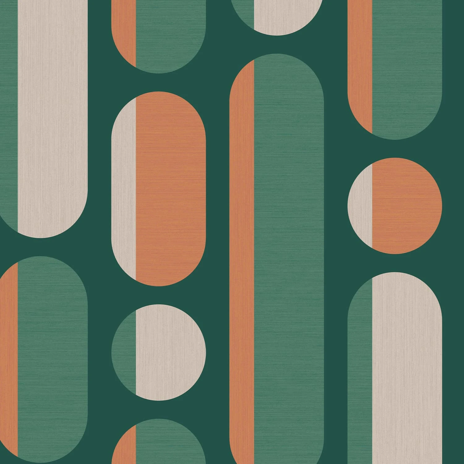 Morse Bottle Green Rust Wallpaper