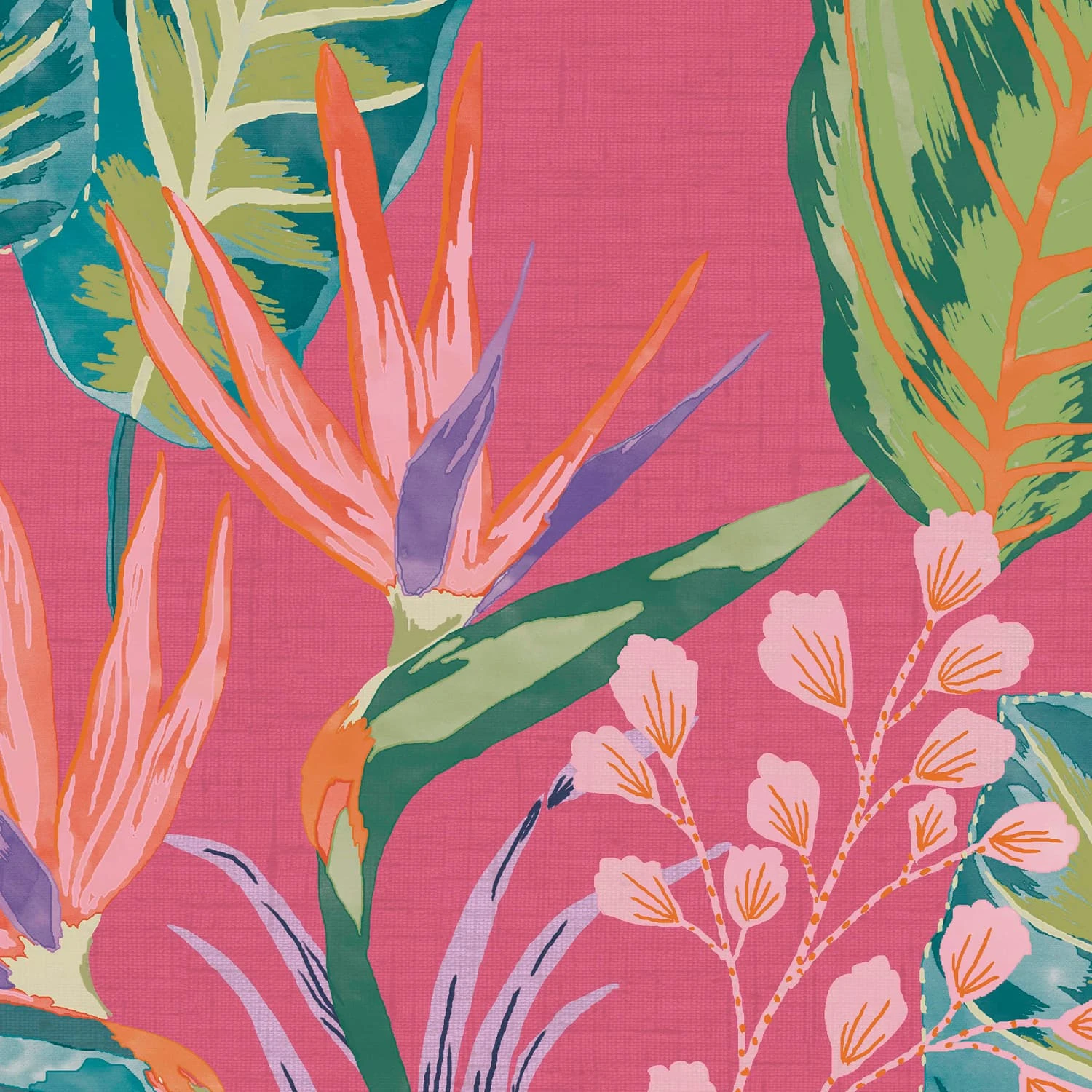 Eden Hot Pink Wallpaper