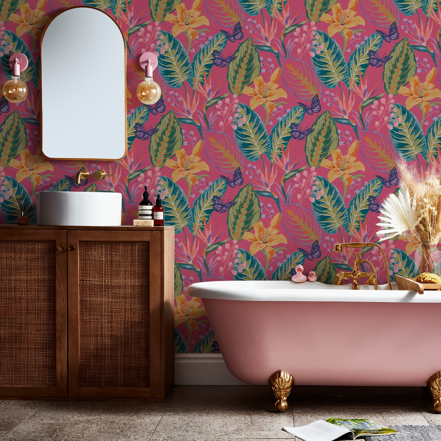 Eden Hot Pink Wallpaper