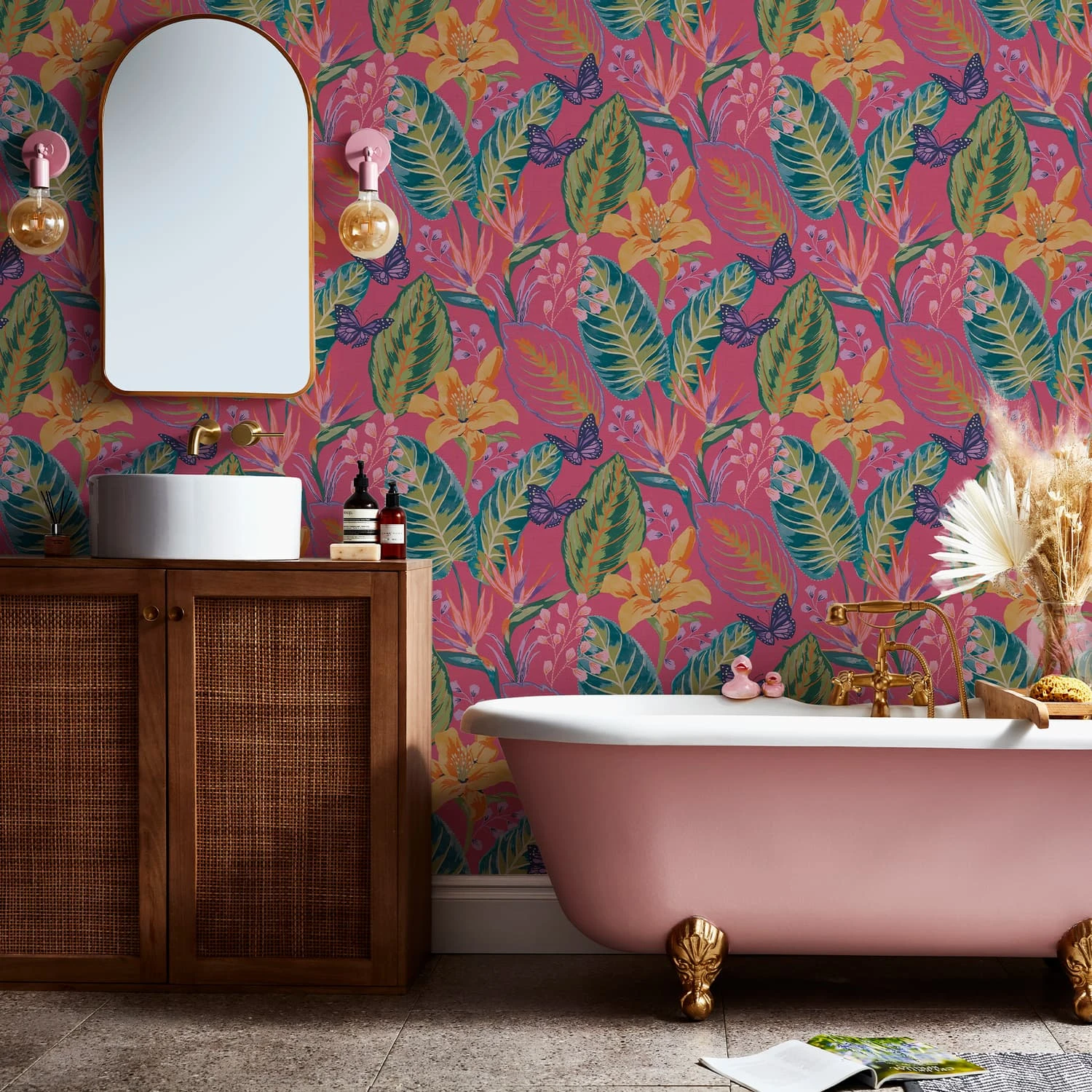Eden Hot Pink Wallpaper