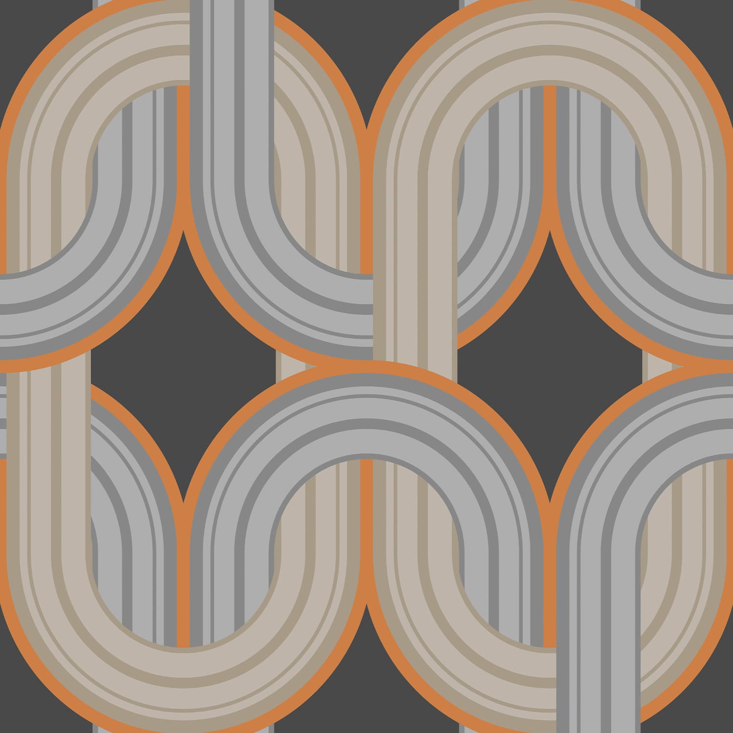 In the Loop Choc Orange Wallpaper