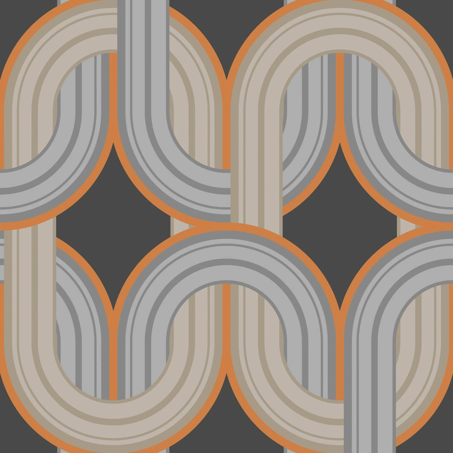 In the Loop Choc Orange Wallpaper