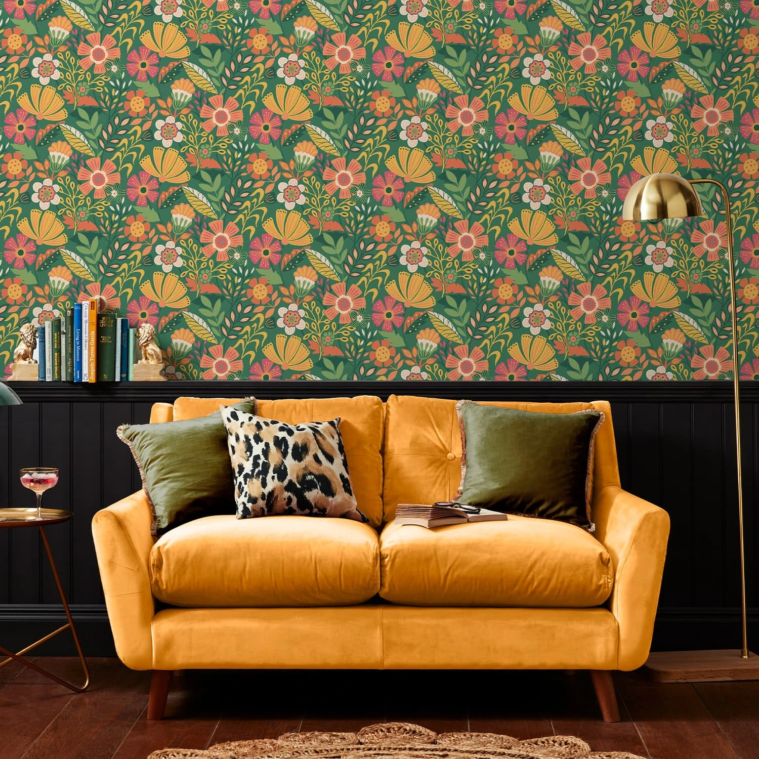 Oopsy Daisy Forest Green Wallpaper