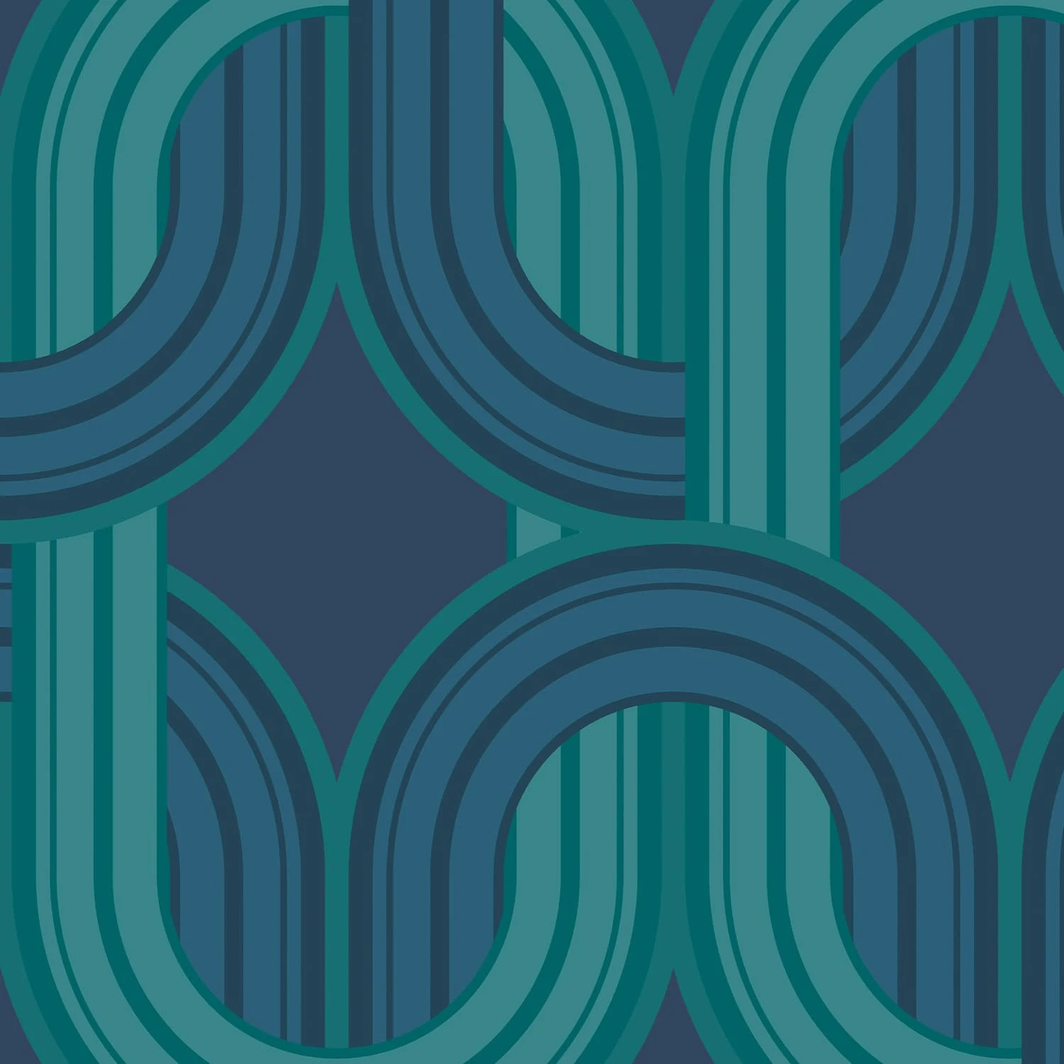 In the Loop Electric Blue Wallpaper