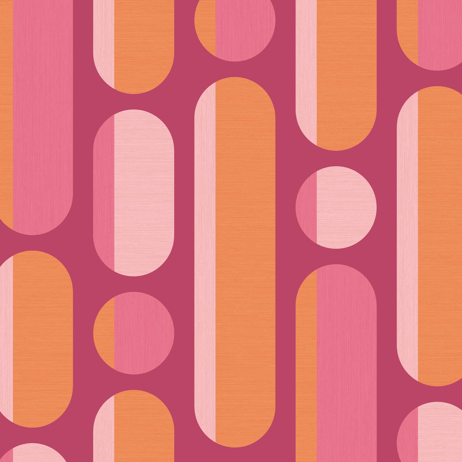 Morse Tangerine and Raspberry Wallpaper
