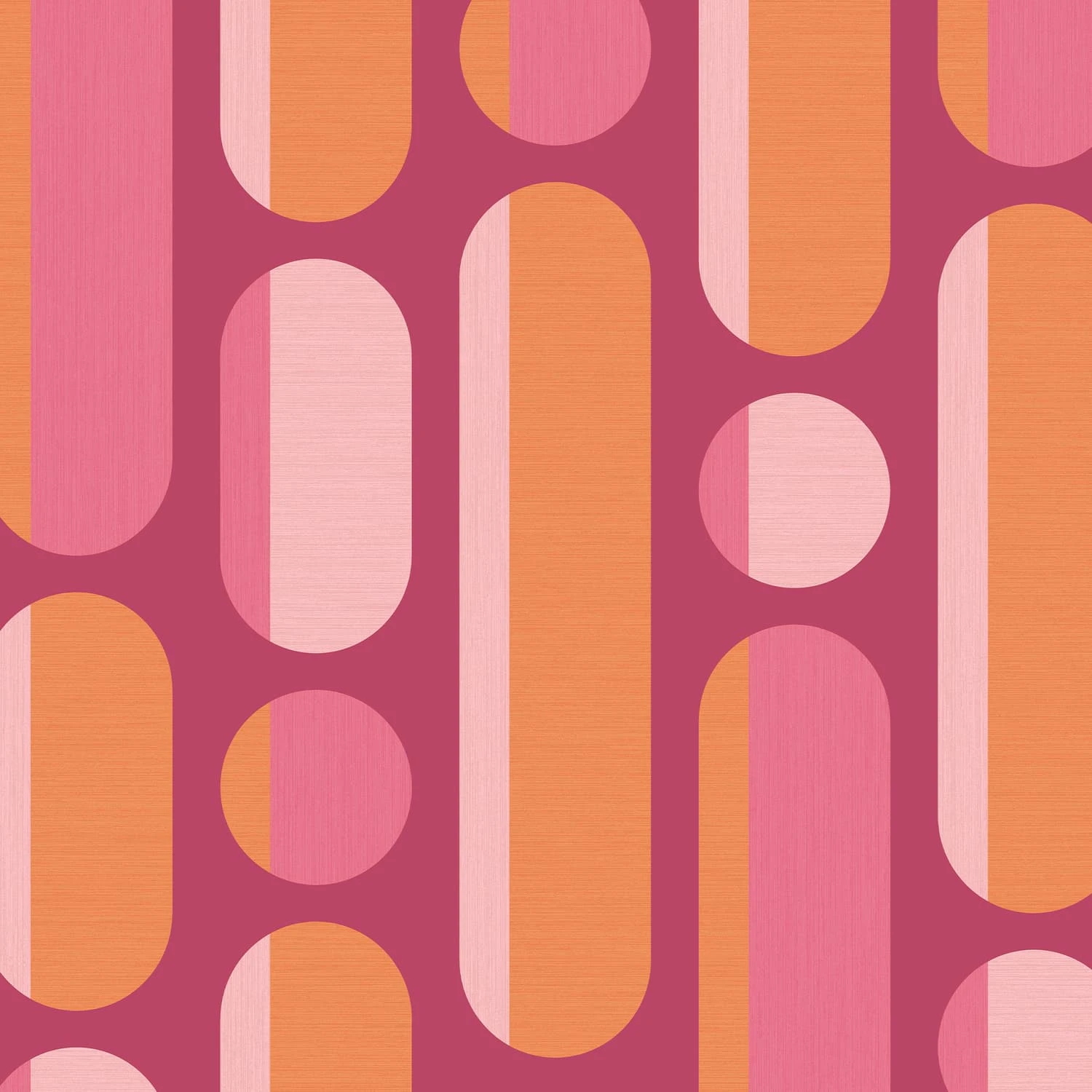 Morse Tangerine and Raspberry Wallpaper