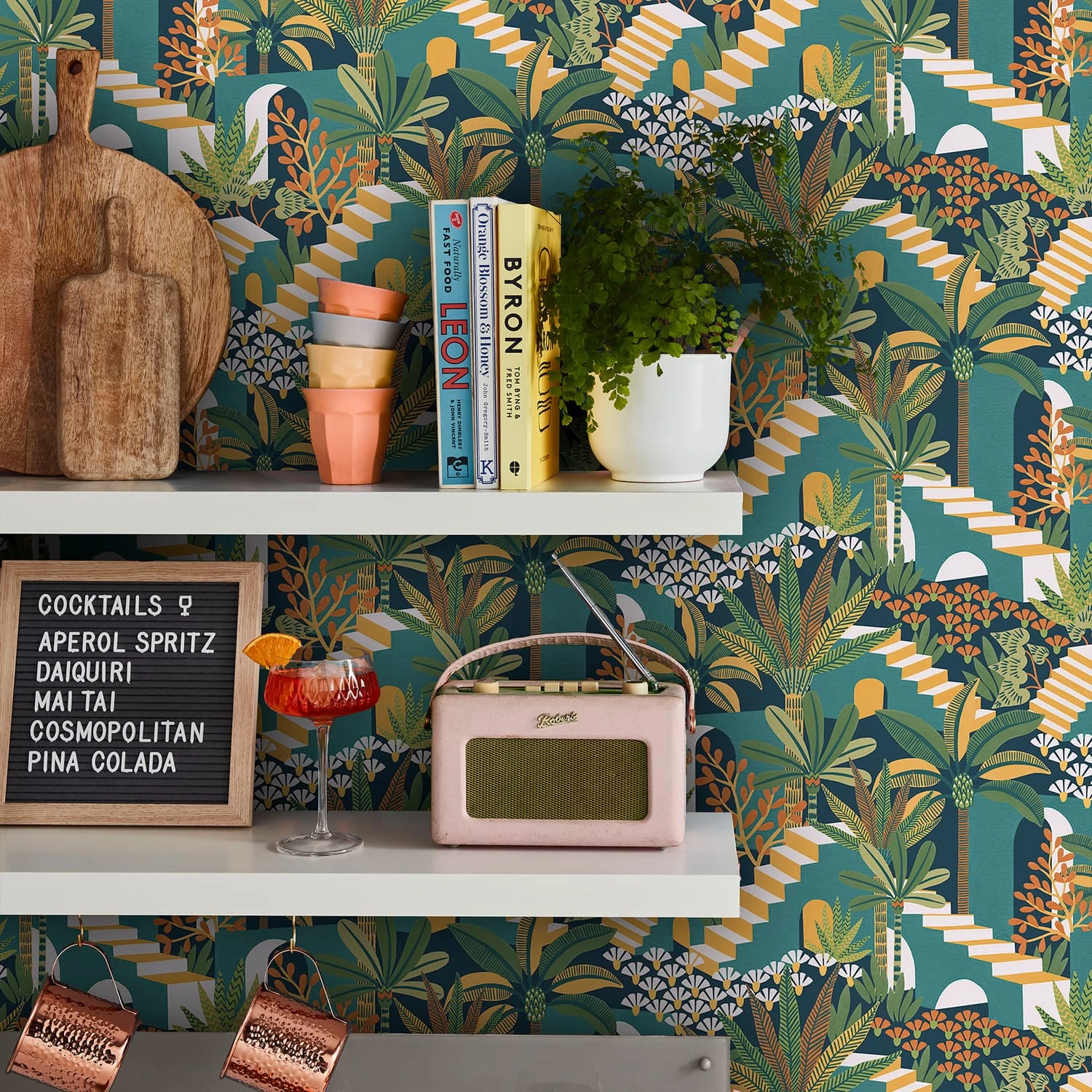 Vacay Tropical Night Wallpaper