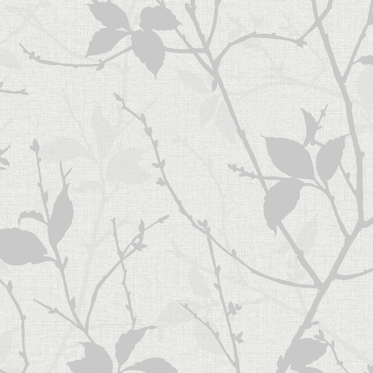 Belle White and Silver Wallpaper