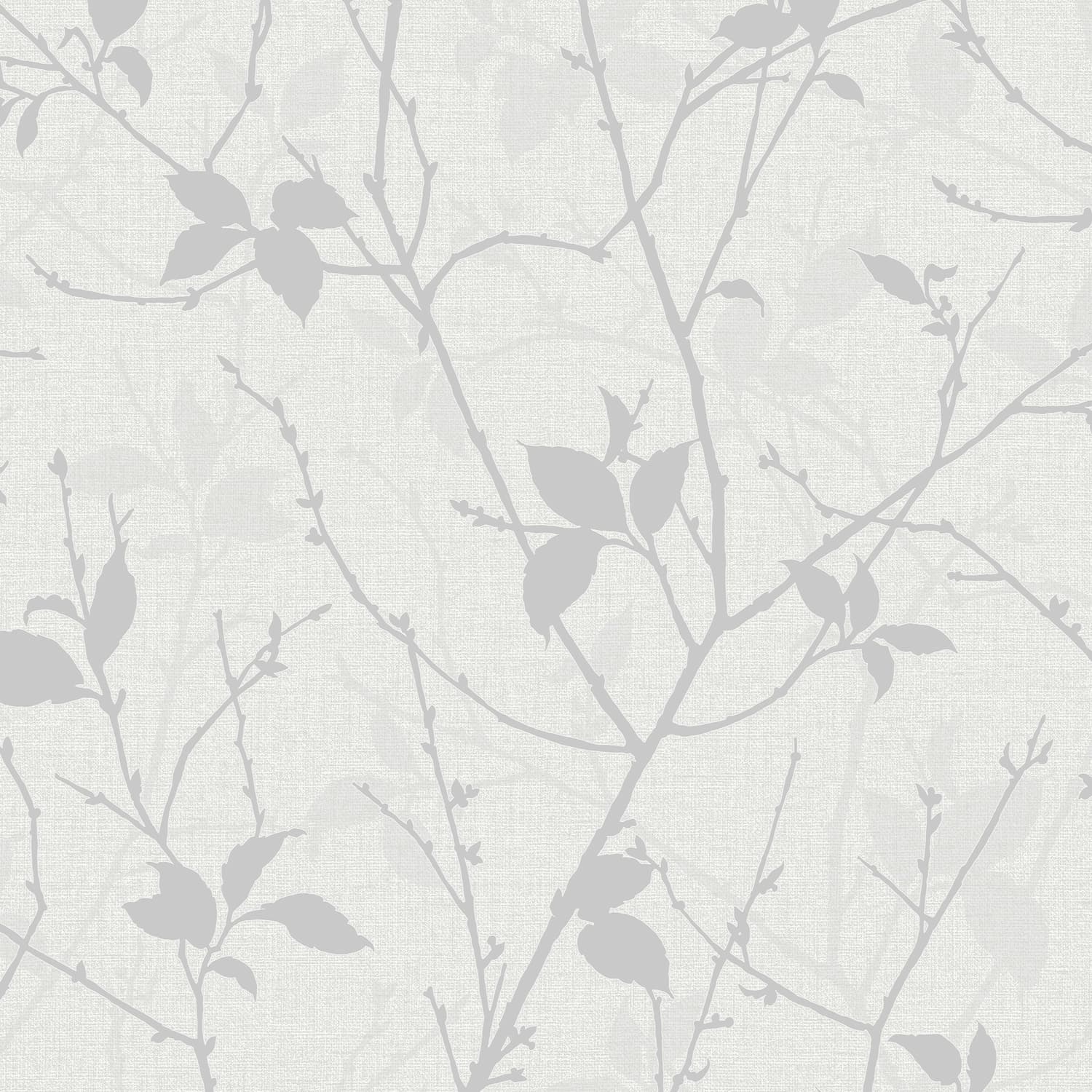 Belle White and Silver Wallpaper