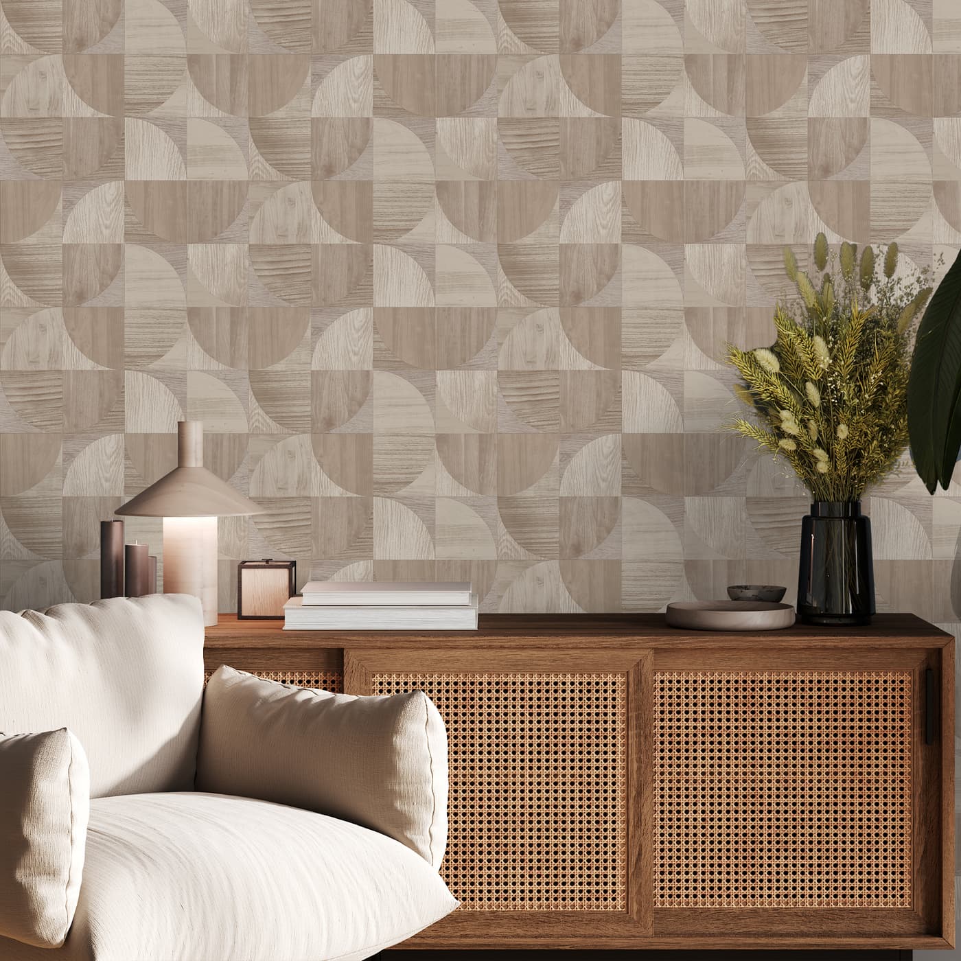 Wood Round Shapes Wallpaper
