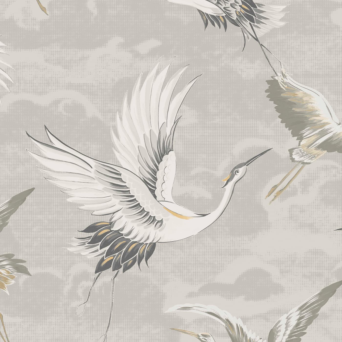 Kranes Neutral Wallpaper