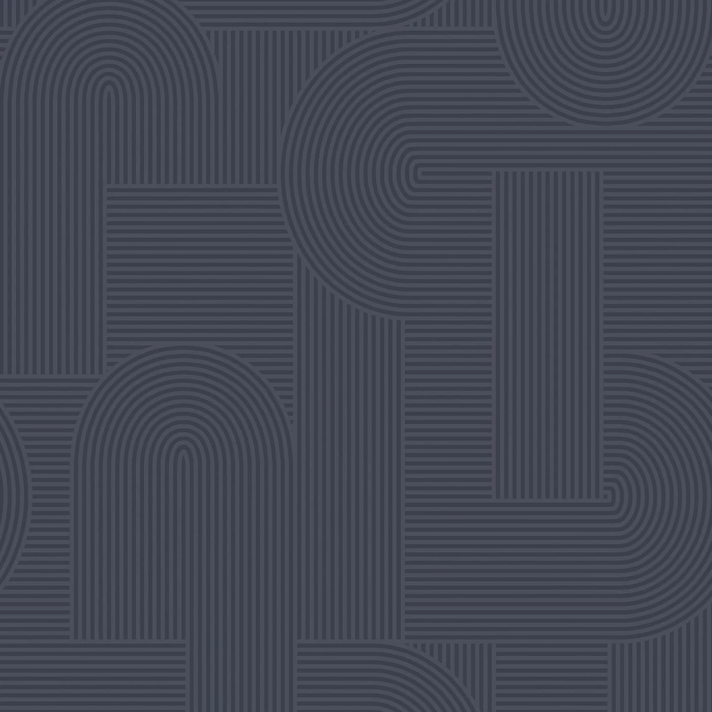 Mindful Living Navy Wallpaper