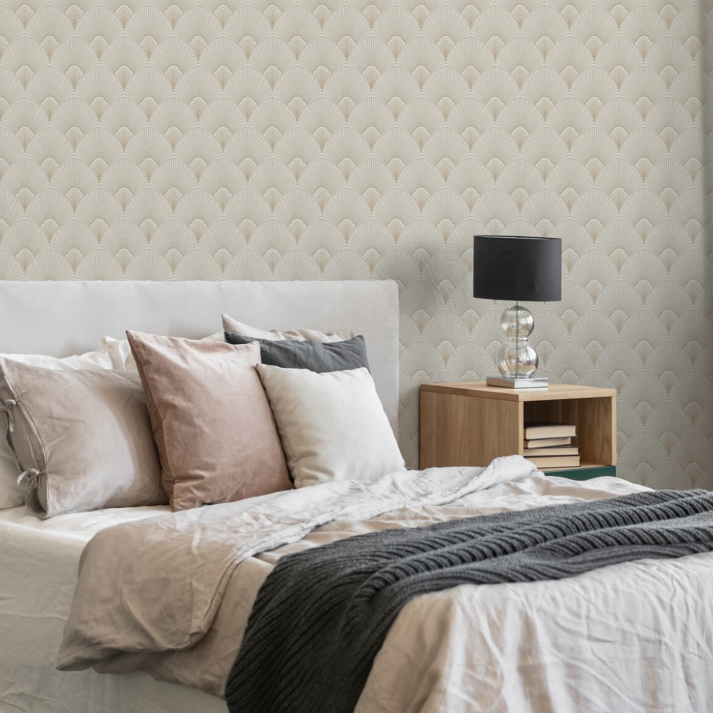 Art Deco Neutral Wallpaper