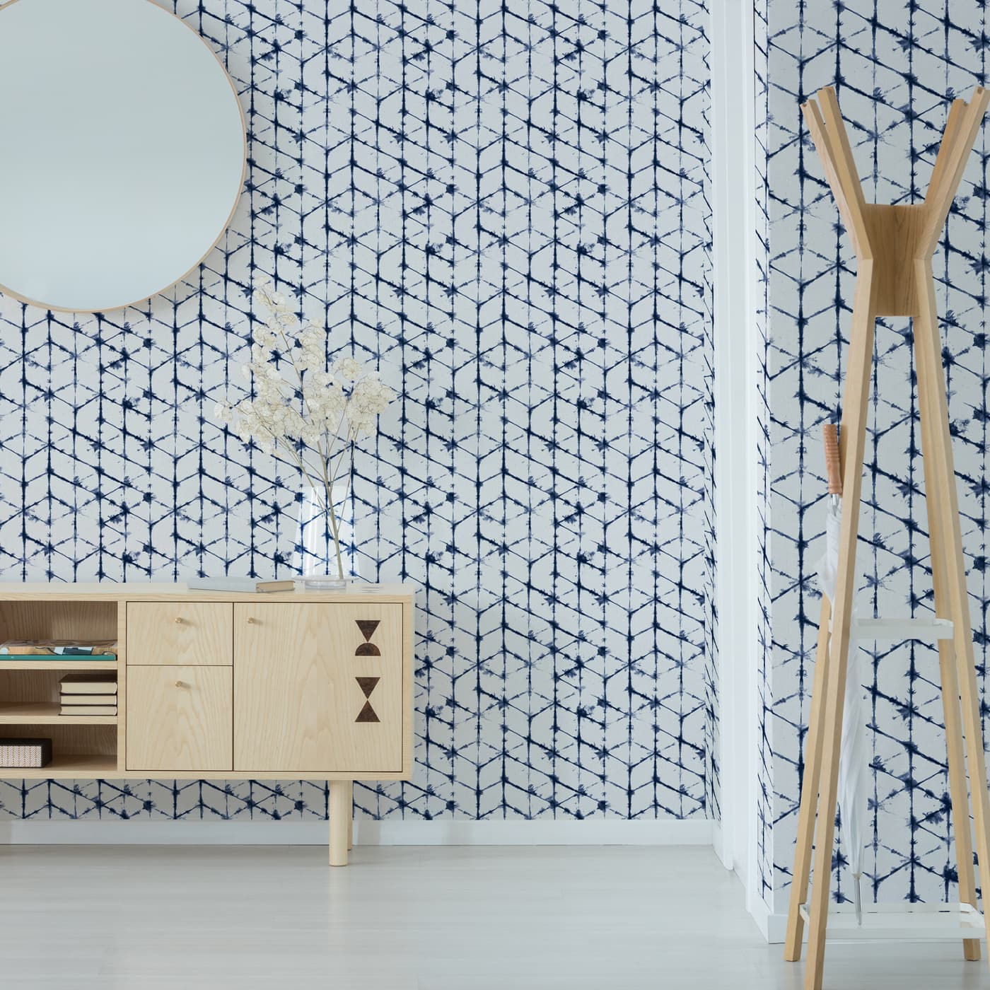 Indigo Tie Dye Wallpaper