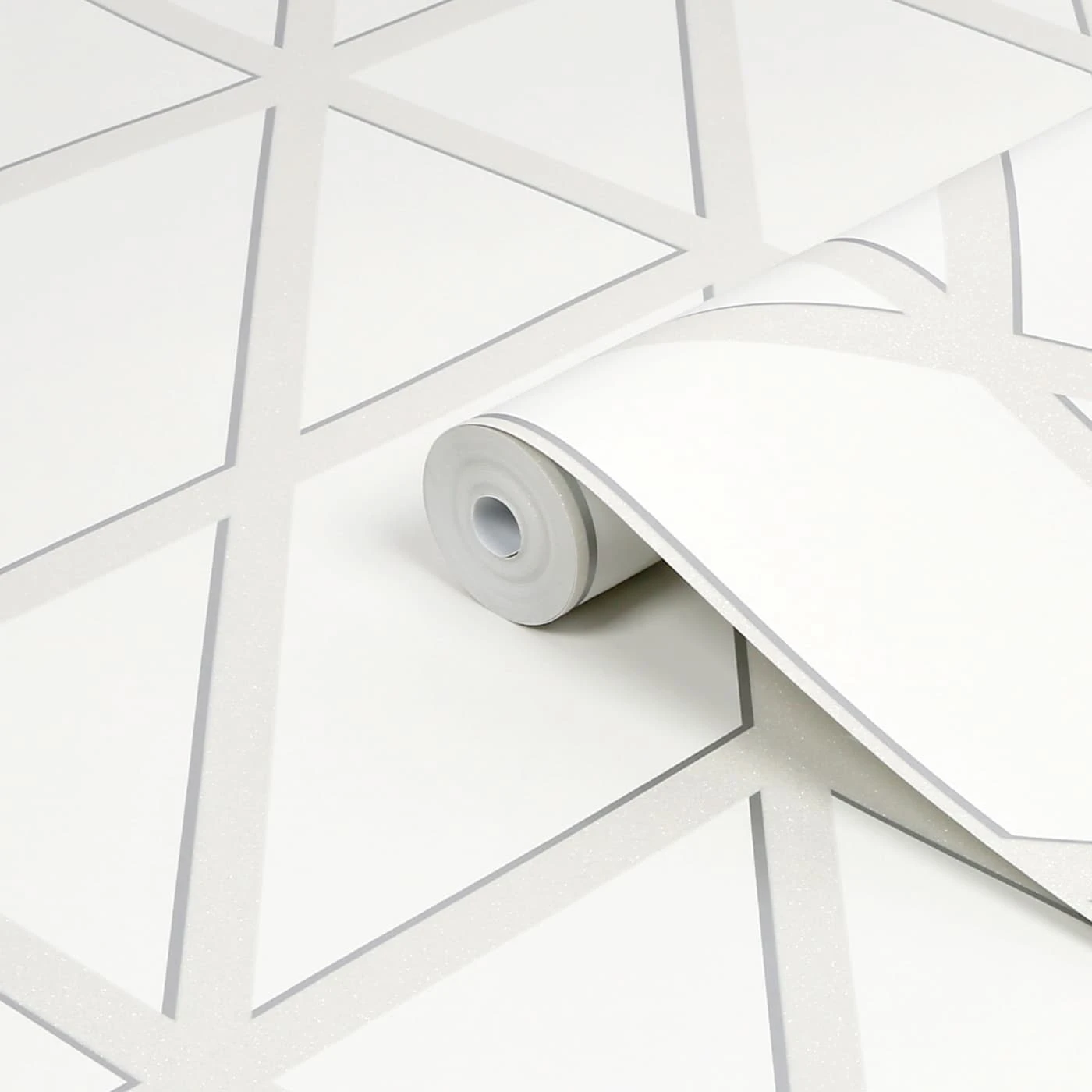Geo Panel White Wallpaper