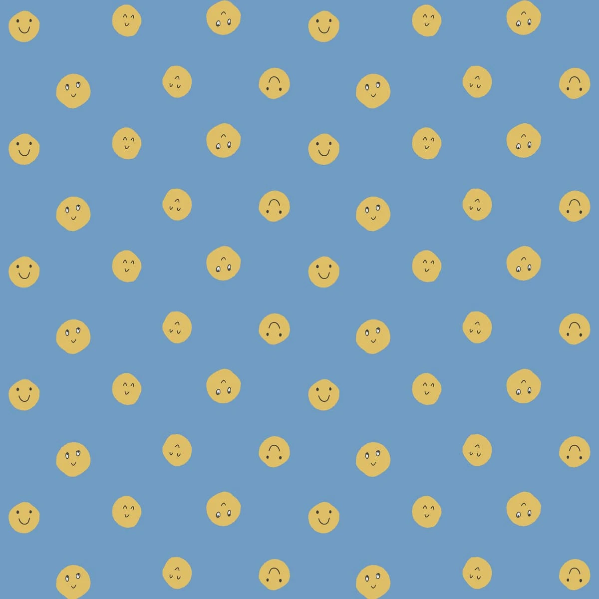 Happy News Smiles Blue Wallpaper