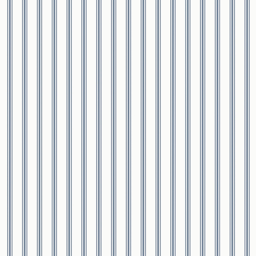 Laura Ashley Farnworth Stripe Smoke Blue Wallpaper