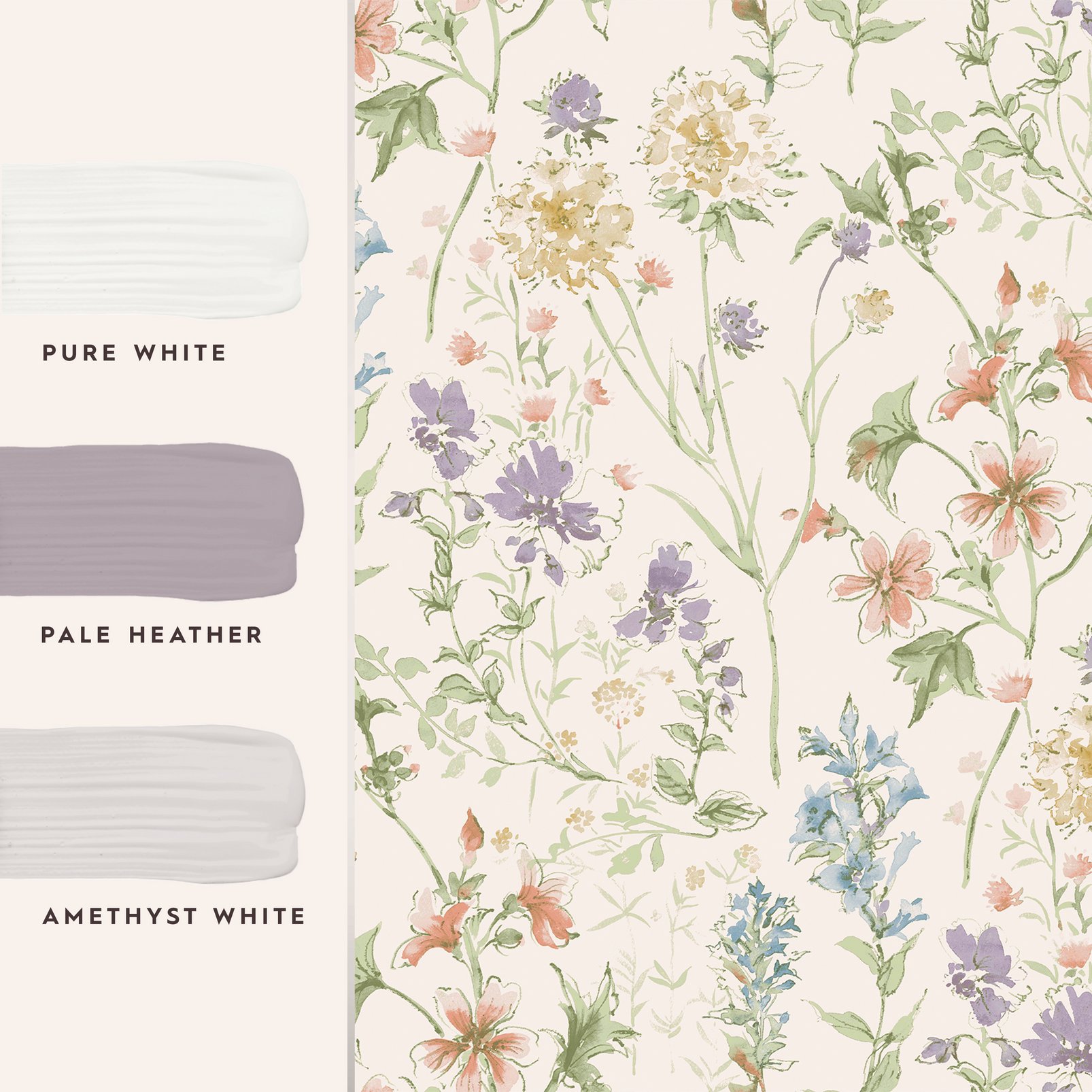 Laura Ashley Wild Meadow Chalk Pink Wallpaper