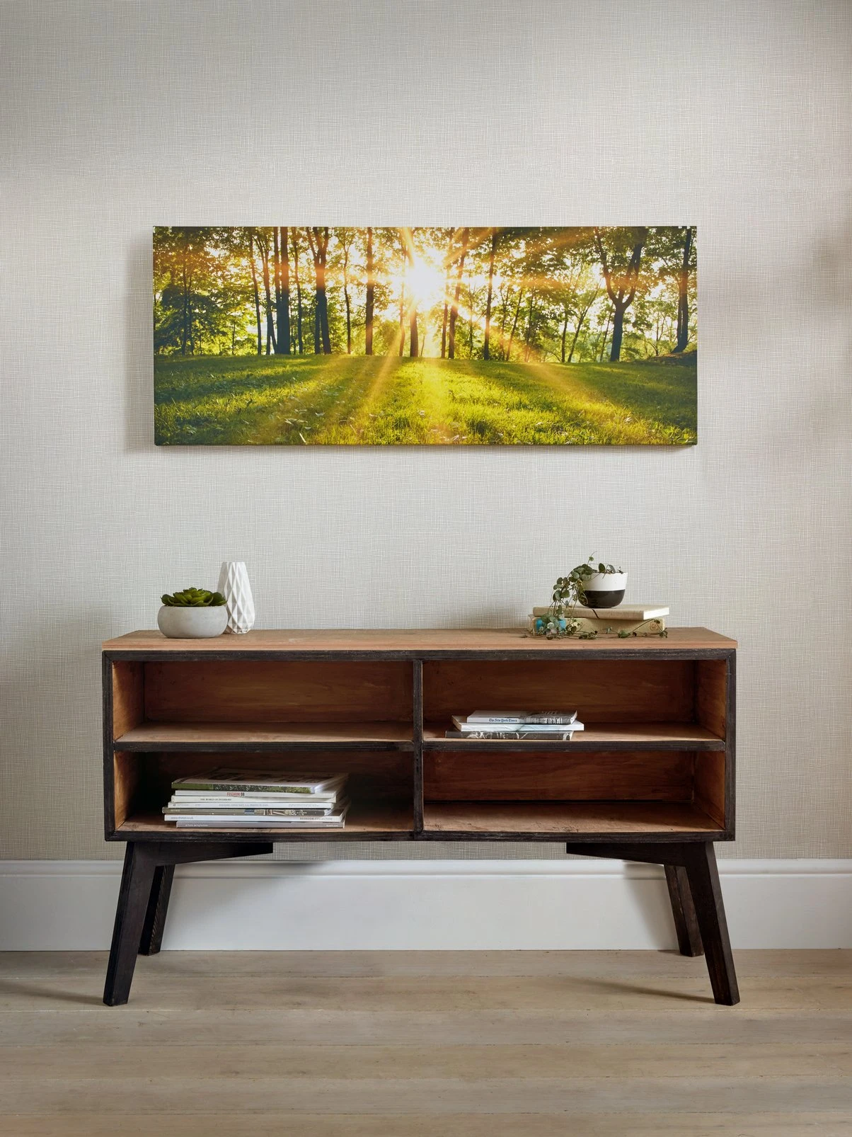 Tranquil Forest Fields Printed Canvas Wall Art