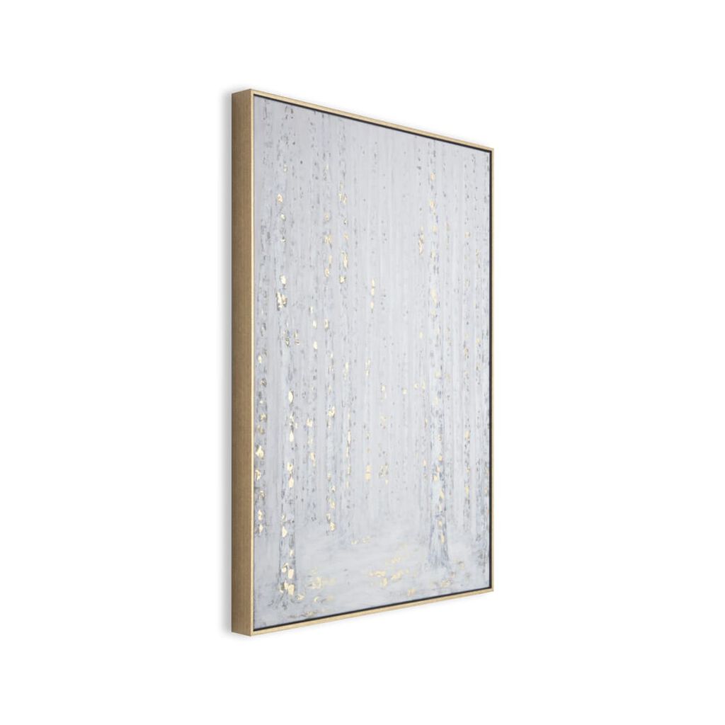 beautiful birch trees framed canvas