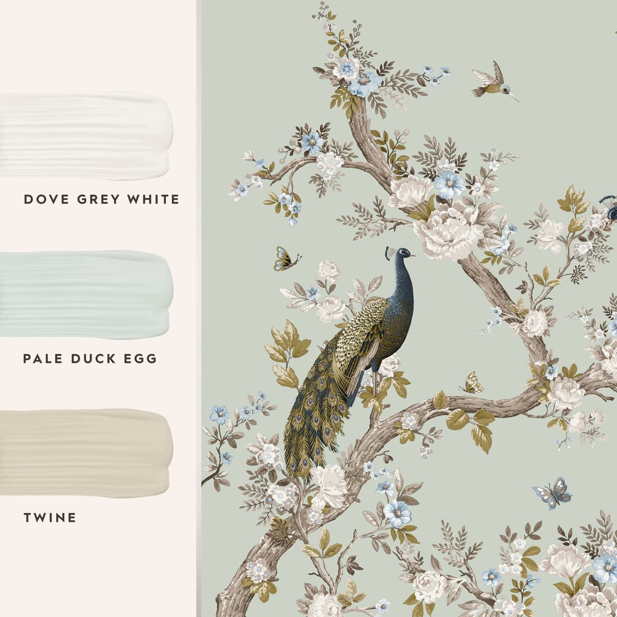 Laura Ashley Belvedere Duck Egg Blue Bespoke Mural