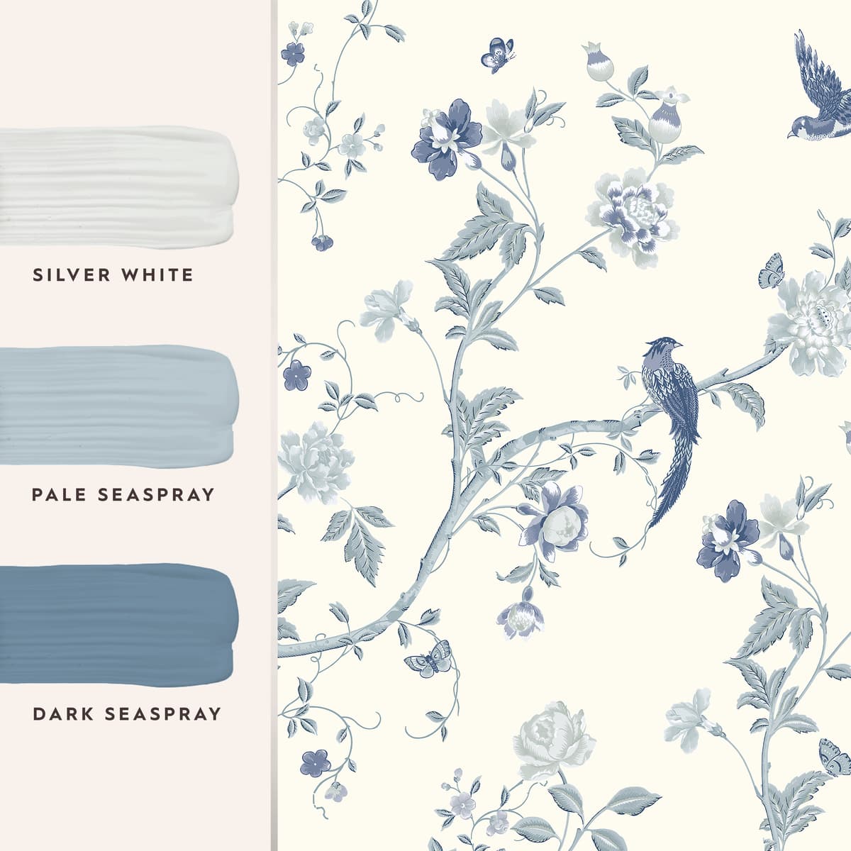 Laura Ashley Summer Palace Royal Blue Bespoke Mural