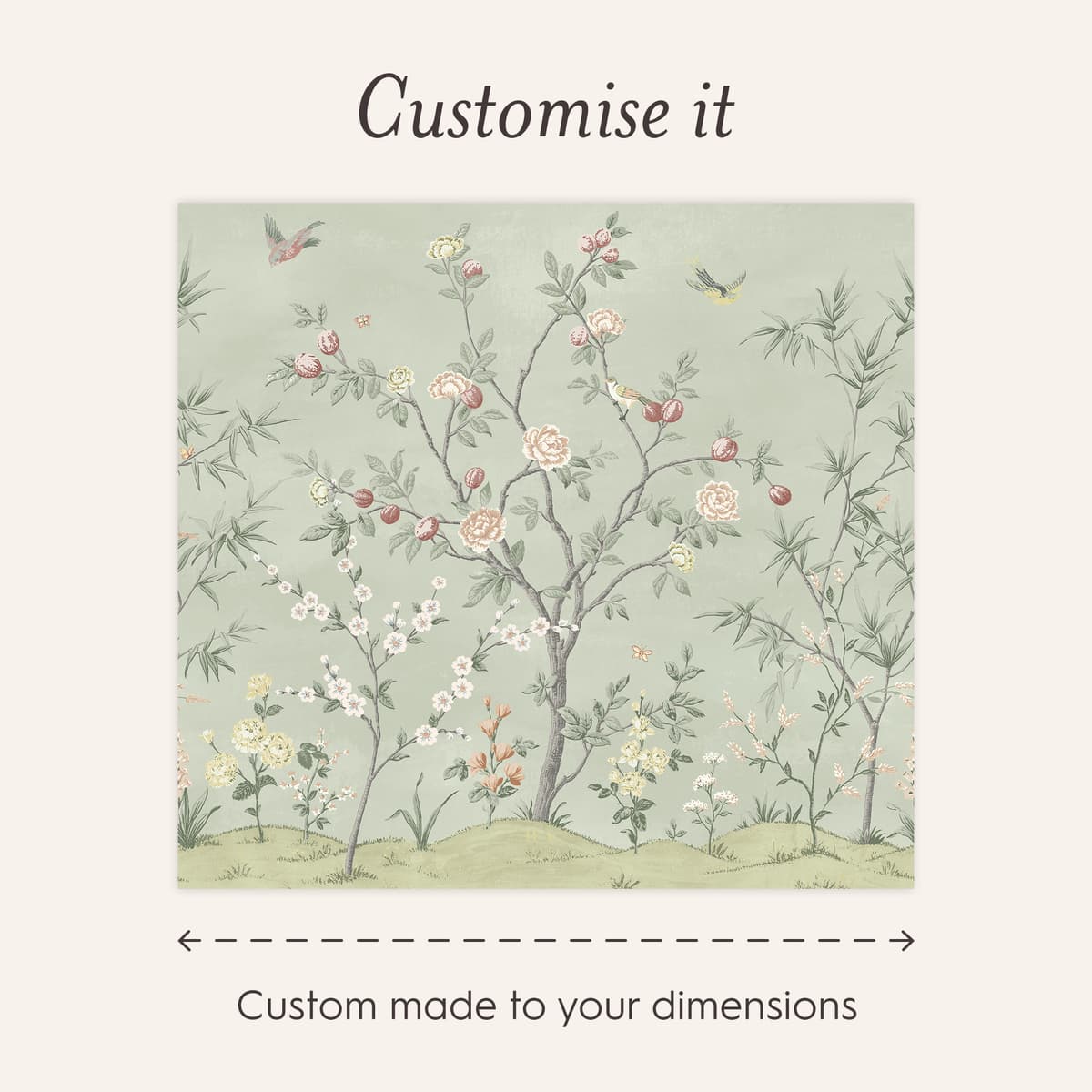 Laura Ashley Eglantine Sage Green Bespoke Mural