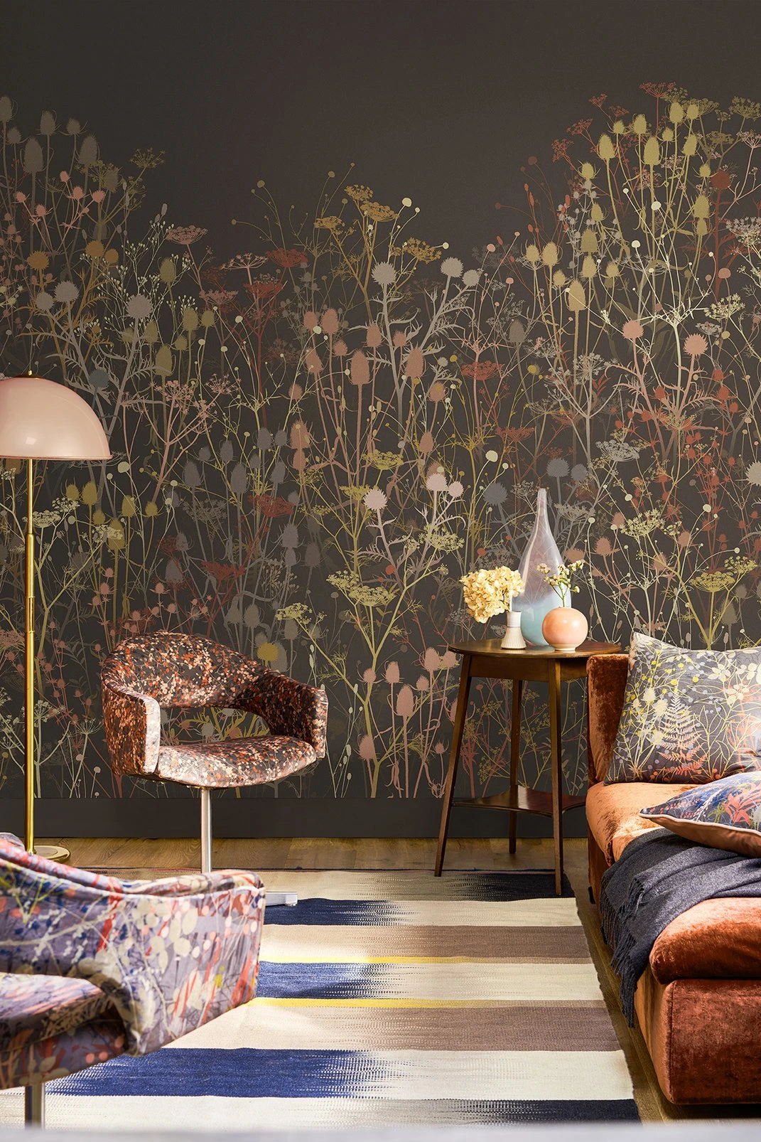 Tania's Garden Cocoa Fixed Size Mural by Clarissa Hulse