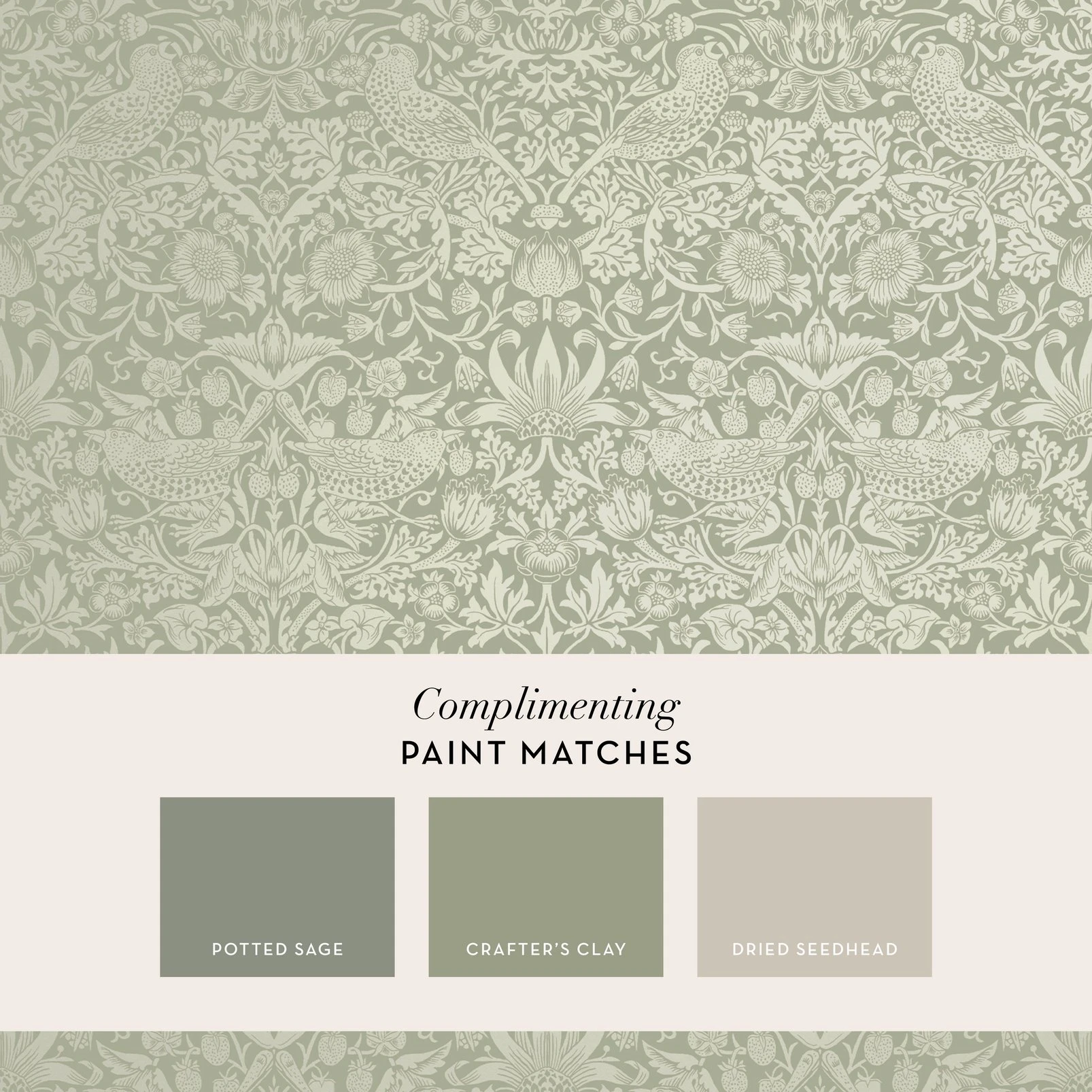 Strawberry Thief Fibrous Sage Wallpaper - 124237_FLATLAY_STRAWBERRY THIEF FIBROUS SAGE_01.jpg