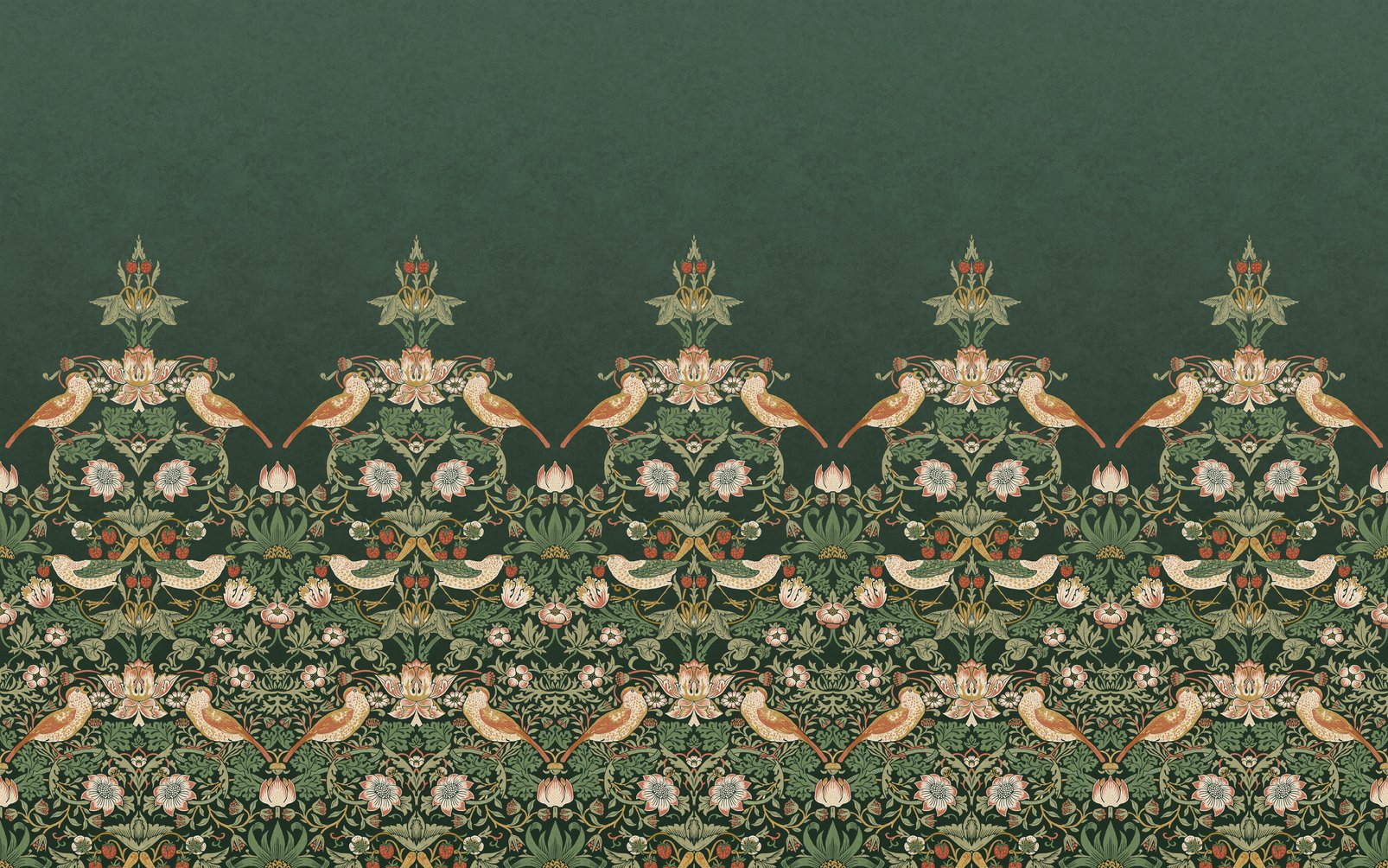 Strawberry Thief Green Bespoke Mural